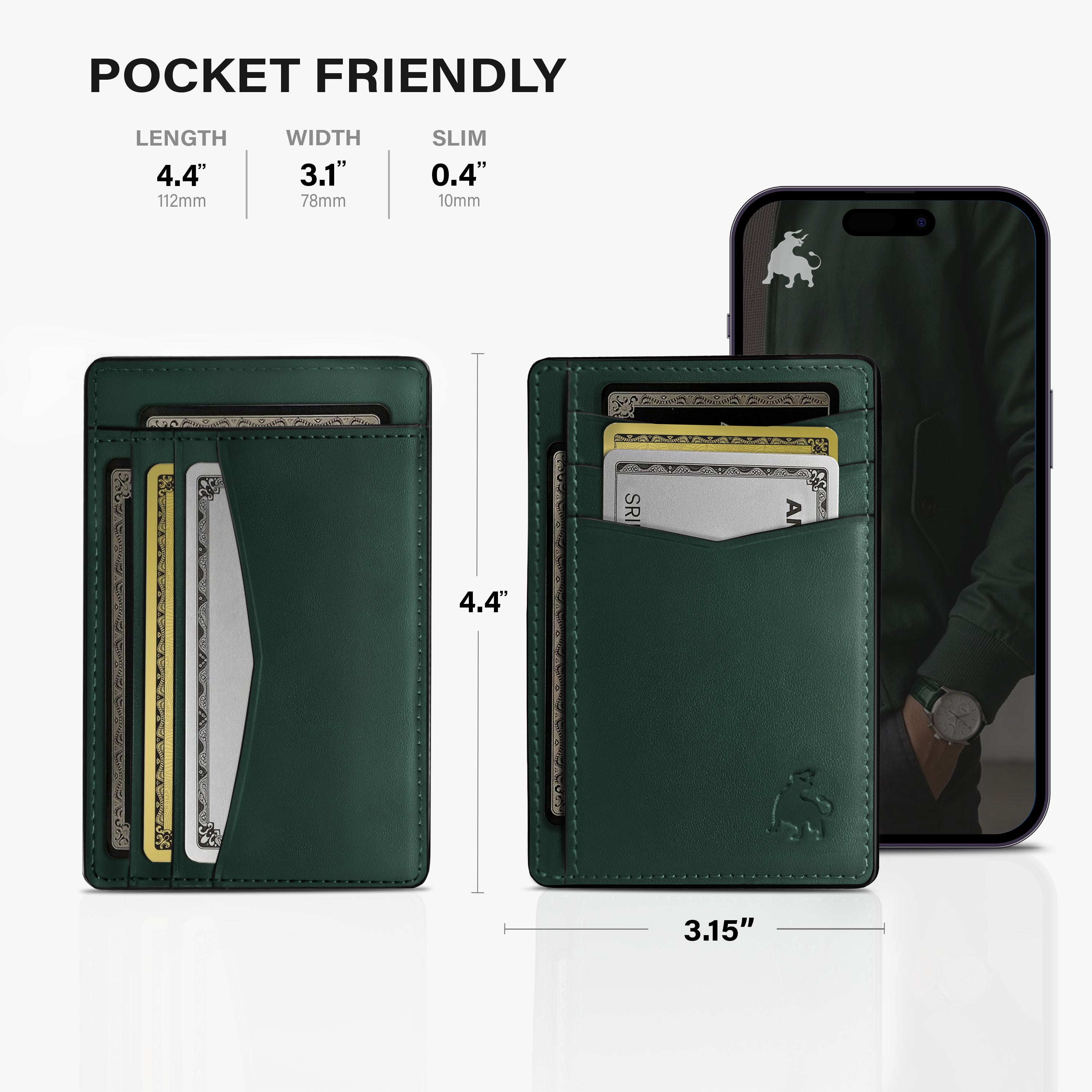 Front Pocket Wallet - Forest Green