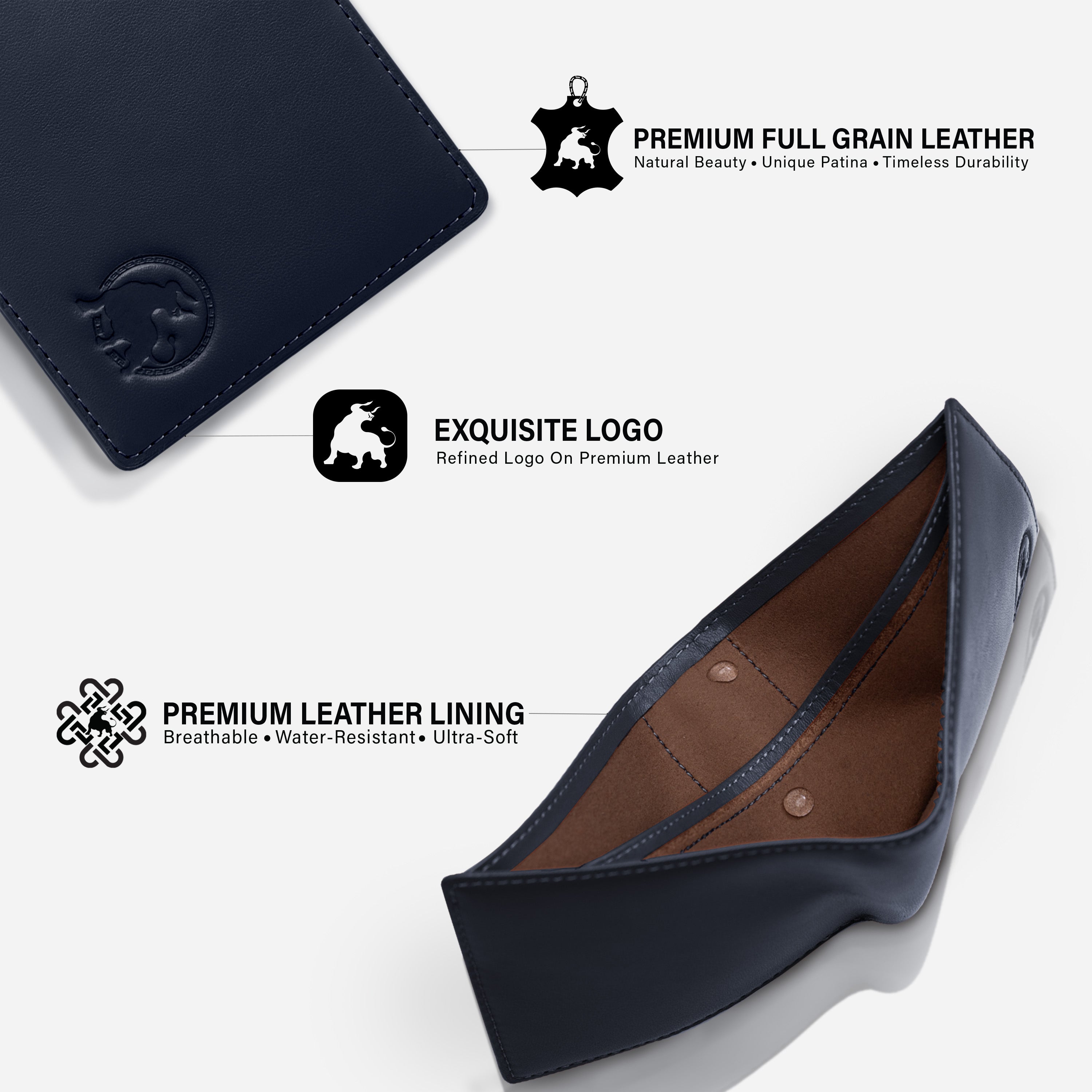 Casual Bifold Wallet - Sapphire Navy