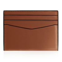 A minimalist brown leather card holder wallet
