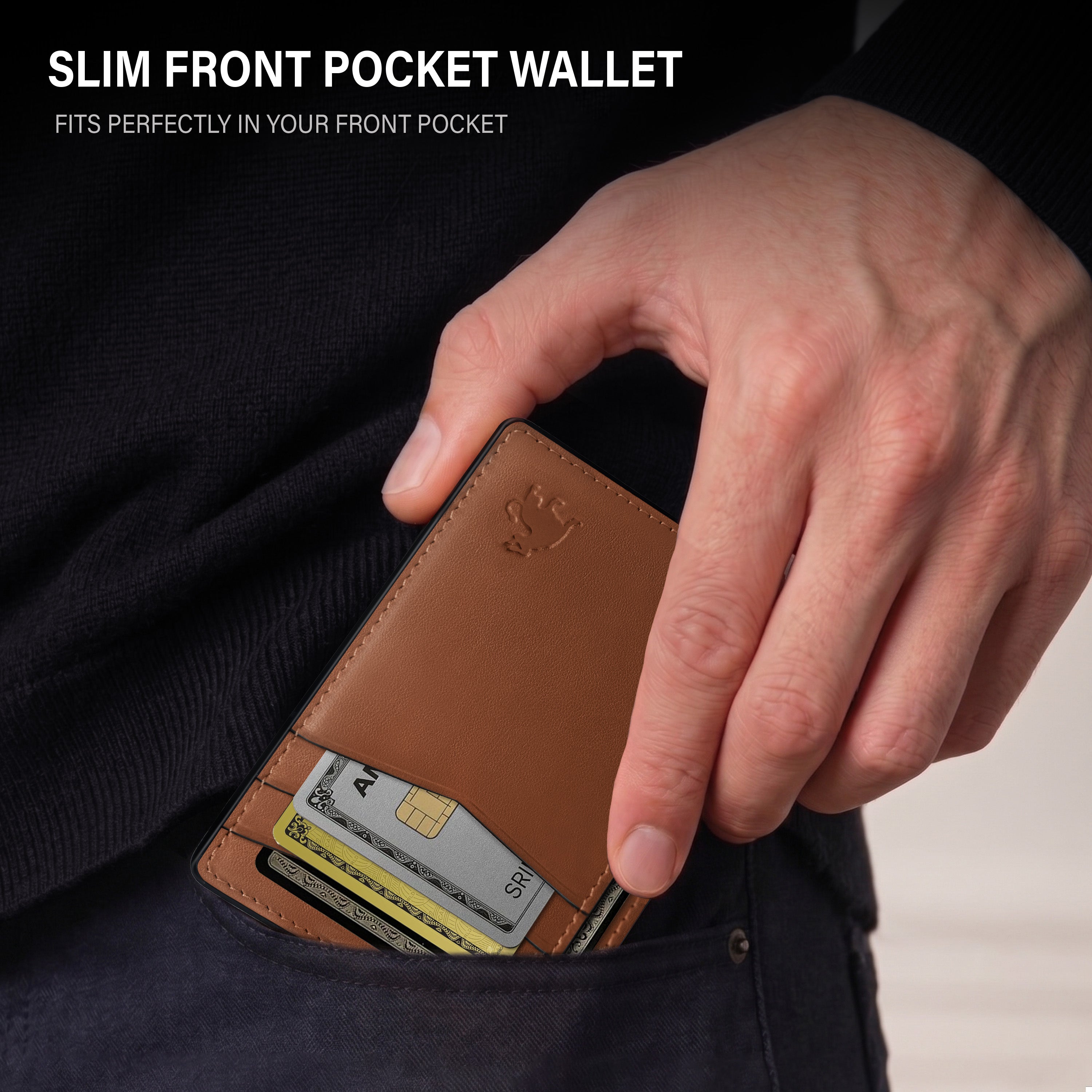 Front Pocket Wallet - Lion Brown