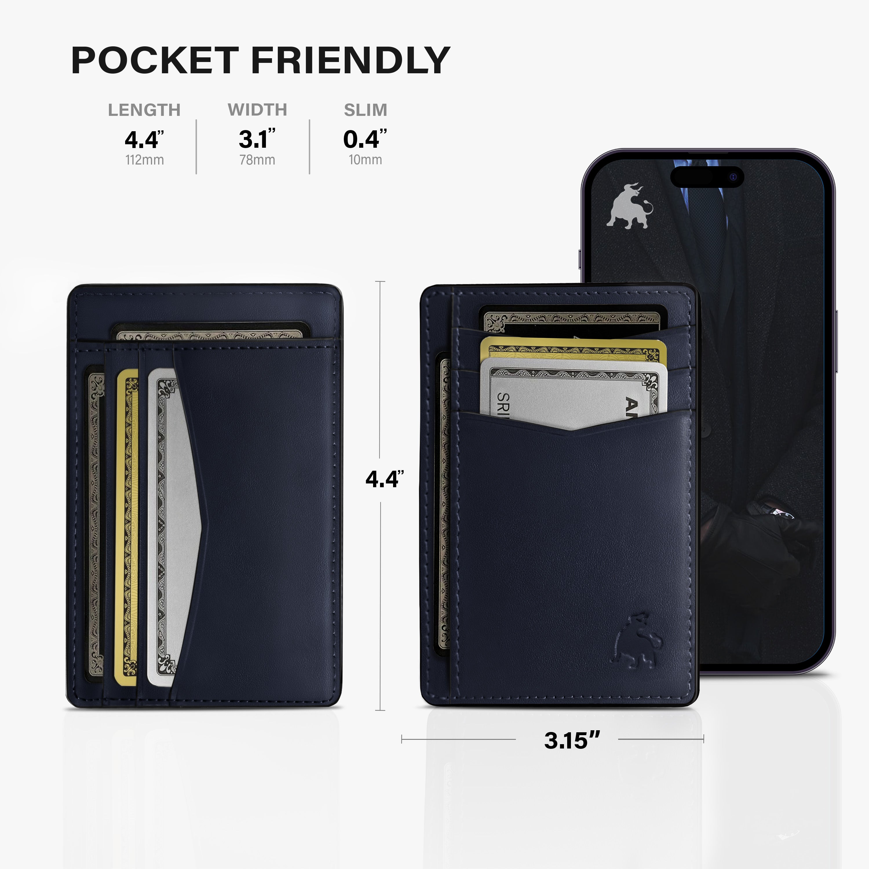 Front Pocket Wallet - Sapphire Navy