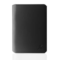 Full grain leather passport wallet in black