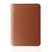 Full grain leather passport wallet in brown