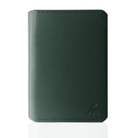 Full grain leather RFID passport wallet in green