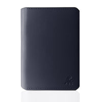 Full grain leather RFID passport wallet in navy