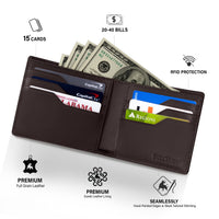 Casual Bifold Wallet - Dark Brown
