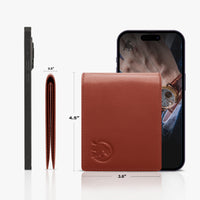 Casual Bifold Wallet - Cognac Brown