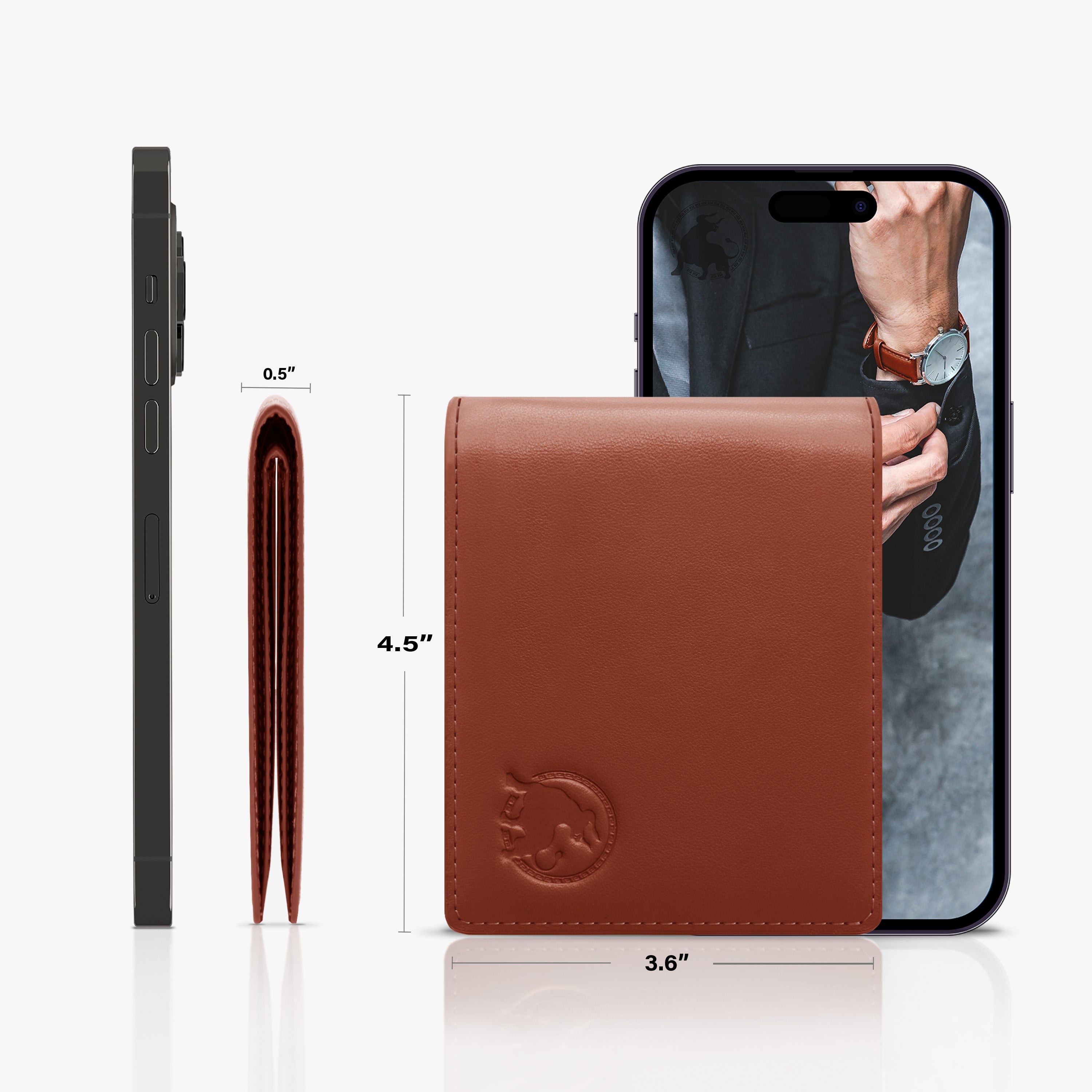 Classic Bifold Wallet - Cognac Brown