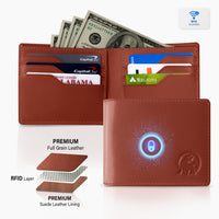 Casual Bifold Wallet - Cognac Brown