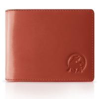 Leather wallet for men with RFID protection classic cognac