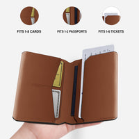 RFID passport holder in brown