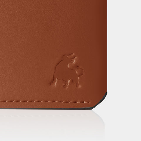 Full-grain leather passport holder designed to keep travel essentials organized