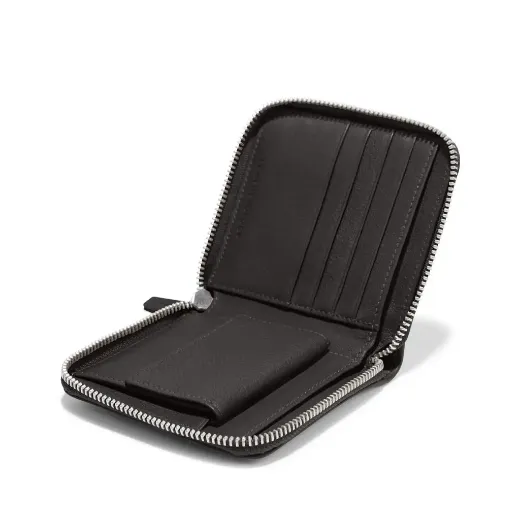 Picture of Slim Bifold Zipper Card Holder Wallet