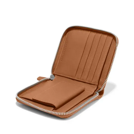 Picture of Slim Bifold Zipper Card Holder Wallet