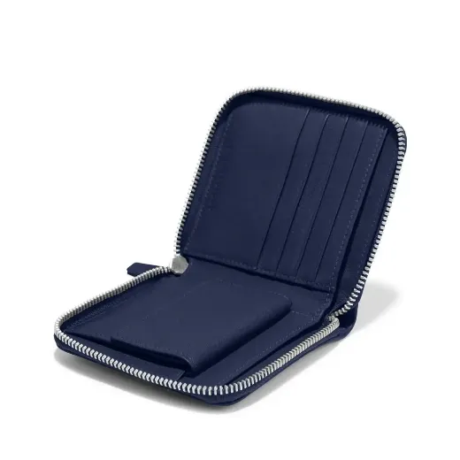 Picture of Slim Bifold Zipper Card Holder Wallet